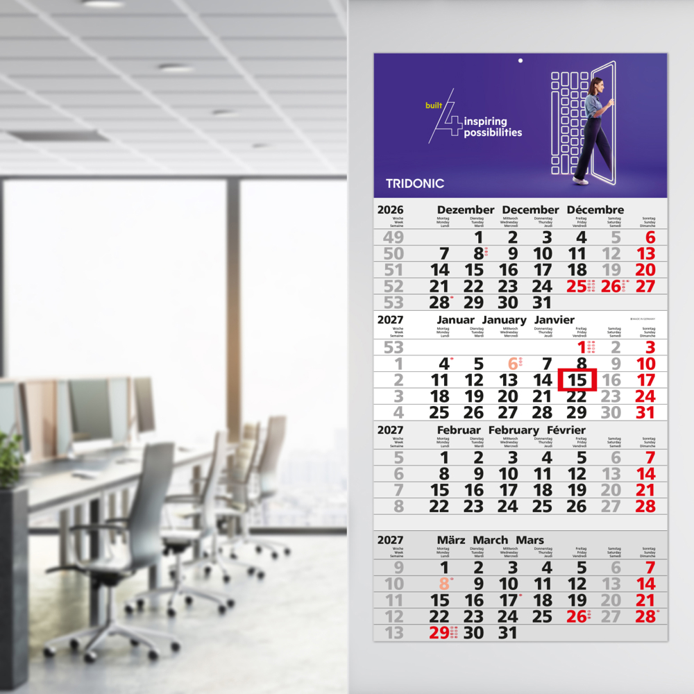 4-Monatskalender Einblatt Mega 4 A