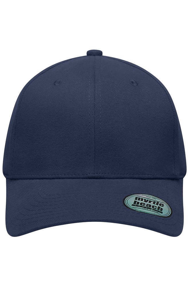 6 Panel Elastic Fit Baseball Cap - Navy (ca. Pantone 296C)