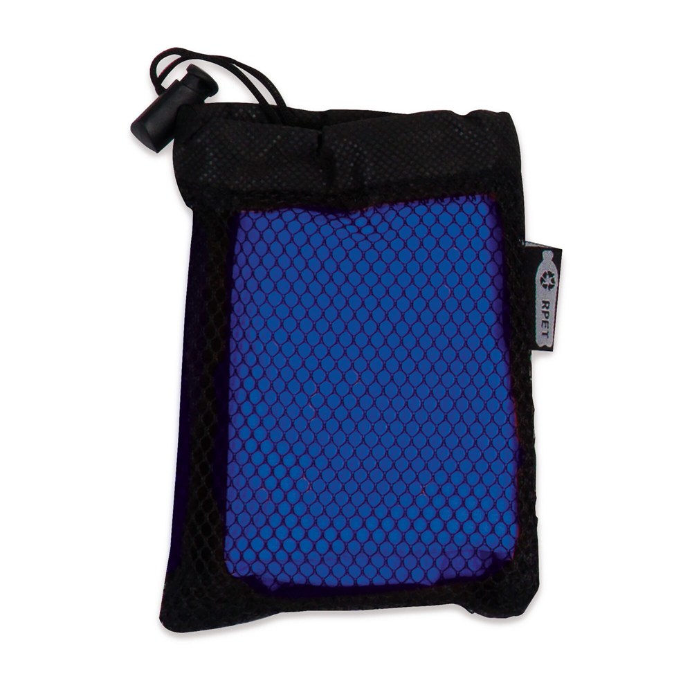 Kühlendes Handtuch aus RPET-Material, 30x80cm - Schwarz / Blau