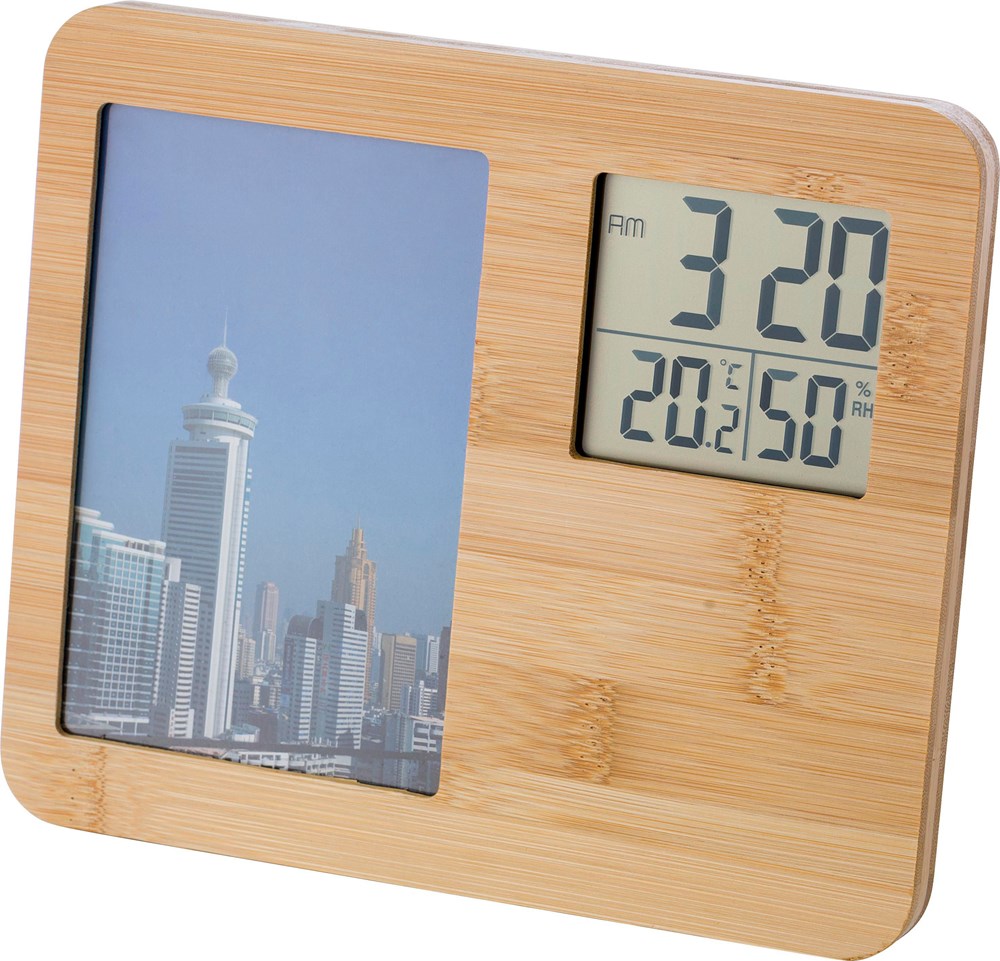 Wetterstation Colton | Bambus | Bilderrahmen
