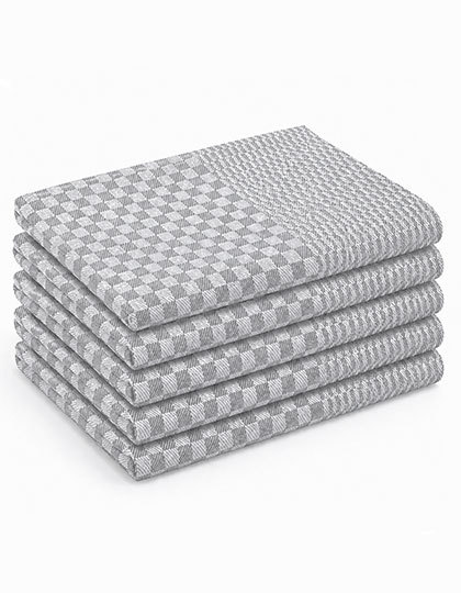 Exner - Grubentuch (5er Pack) - Silver Grey, White