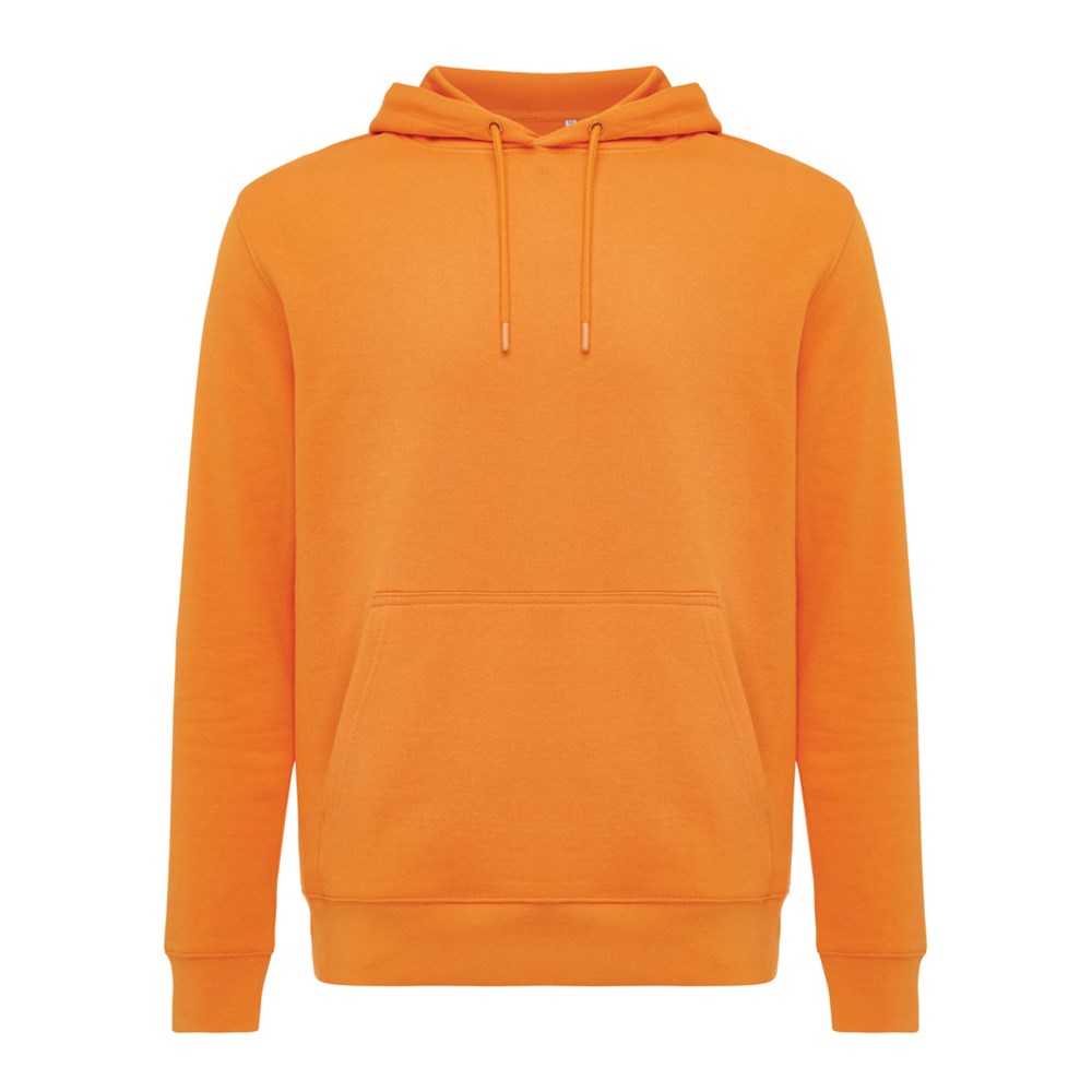 IQONIQ Rila Lightweight Hoodie aus recycelter Baumwolle - orange (± PMS 16-1255 TCX)