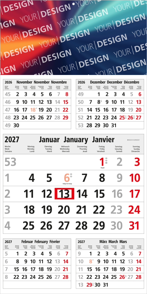 5-Monatskalender Einblatt Commerce 5 Post A EXPRESS