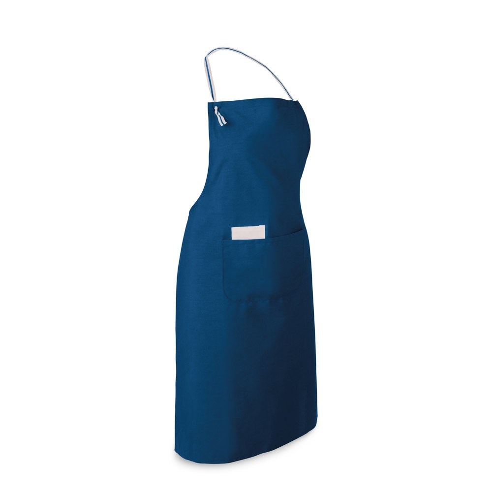 CHIVES. Schürze aus Baumwolle und Polyester (150 g/m²) - blau