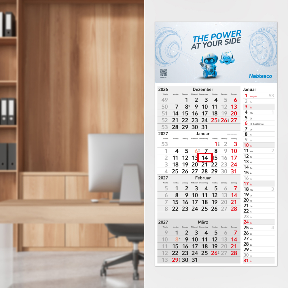 4-Monatskalender Einblatt Konzept 4 Post EXPRESS
