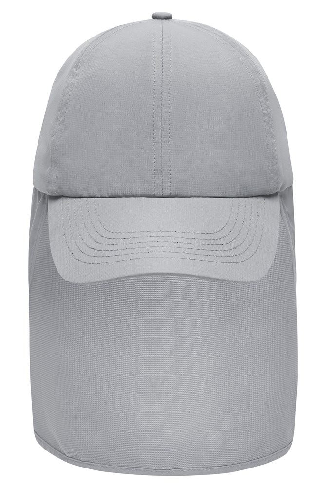 6 Panel Cap with Neck Guard - Grey (ca. Pantone 7537C)
