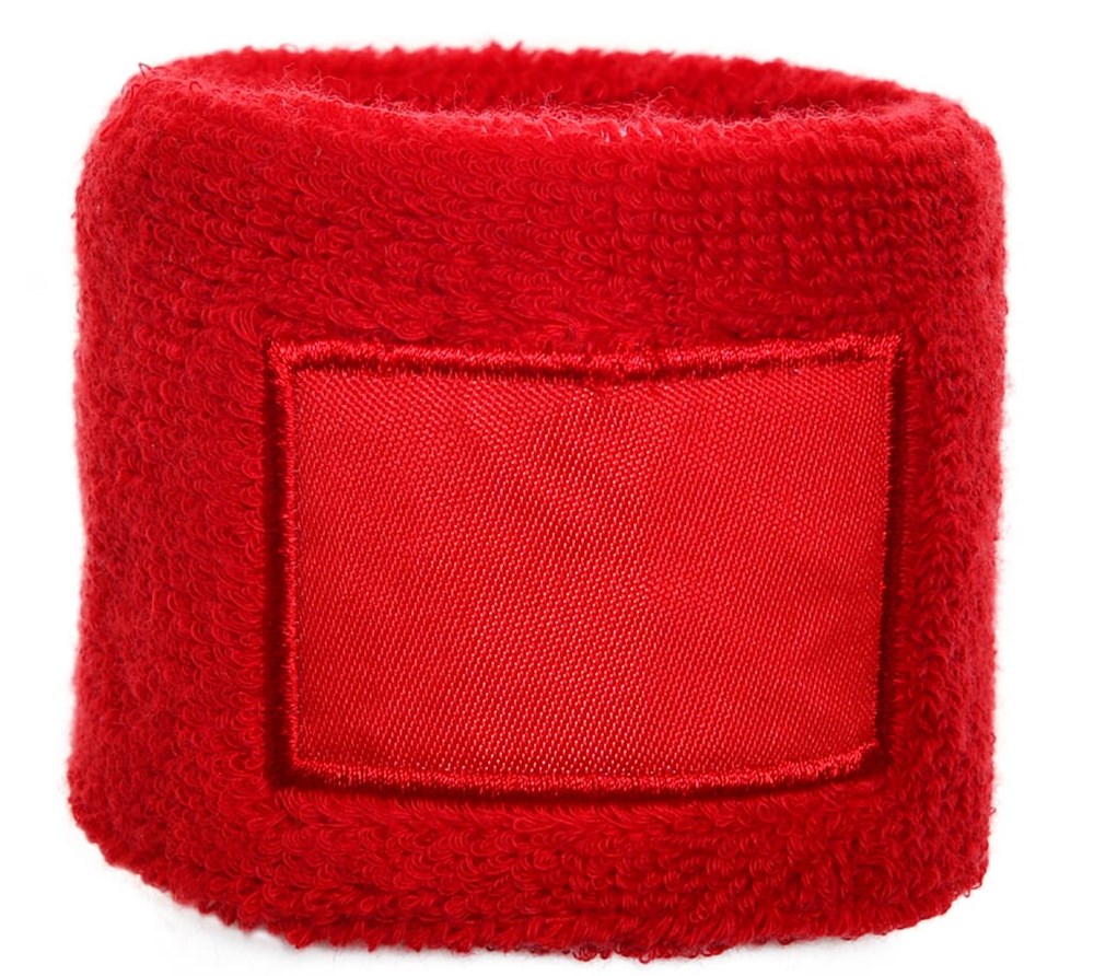 Nilton's Frottier Armschweißband mit Label - Rot (PMS 199c) / Rot