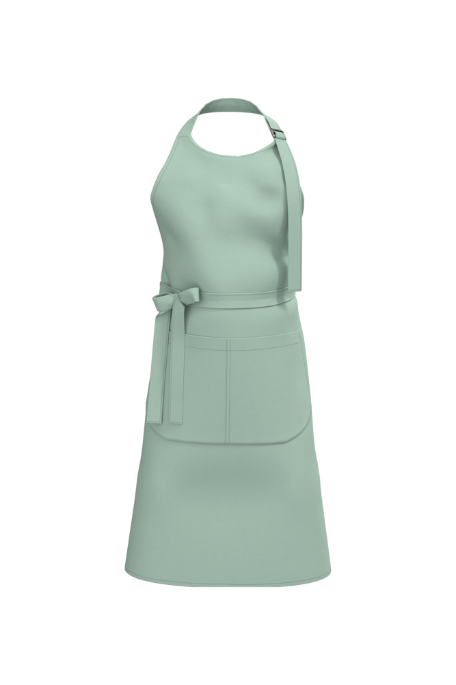 K8007 - Bio-Baumwolle Schürze mit Tasche - Sage