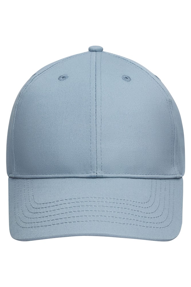 6 Panel Cap Organic Cotton - Milky-blue (ca. Pantone 5425 C)