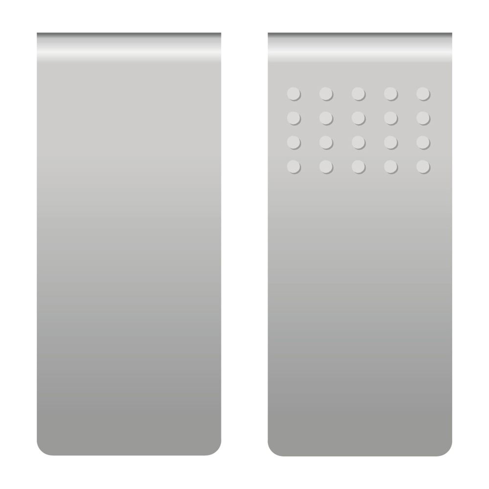 ROMINOX® Mehrweg-Büroklammer Straight Clip XL mit Noppen, idealer Mailingartikel für Dokumente, bis zu 35 Seiten Klemmkraft