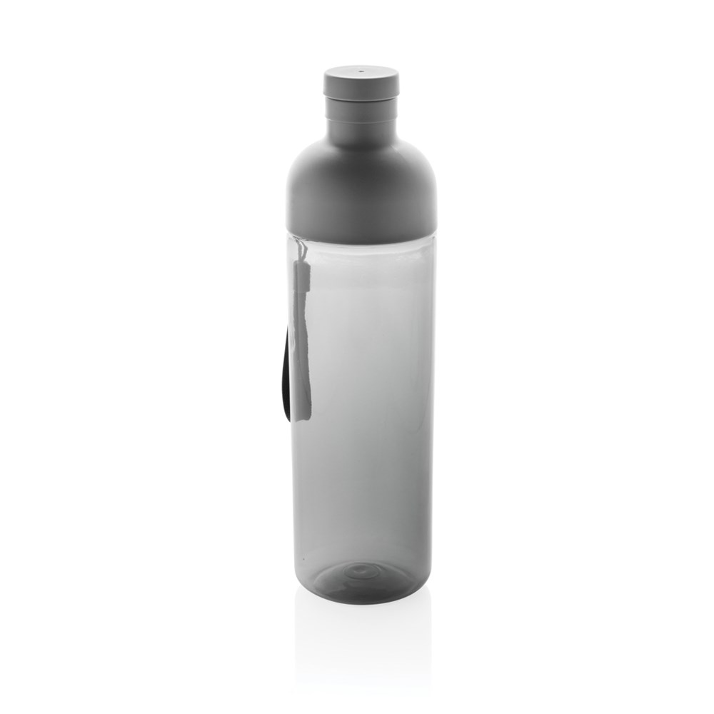 Impact auslaufsichere Wasserflasche aus RCS recyc. PET 600ml - schwarz (± PMS Black)