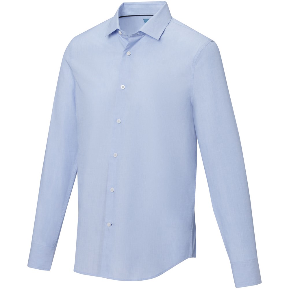 Cuprite Langarm Shirt aus Bio-Baumwolle für Herren - hellblau