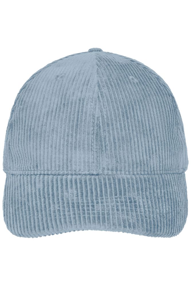 6 Panel Corduroy Cap Organic Cotton - Milky-blue (ca. Pantone 5425 C)