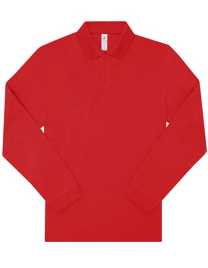 B&C BE INSPIRED - My Polo 210 Long Sleeve - Red