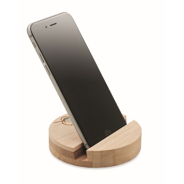 GROW ROUND STAND - Smartphone Halter Birkenholz