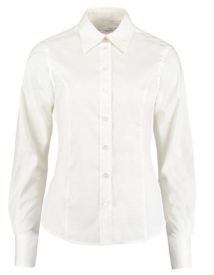 Kustom Kit - Women´s Tailored Fit Corporate Oxford Shirt Long Sleeve - White