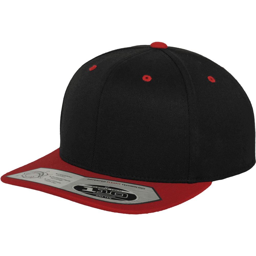 110 Fitted Snapback - black/red