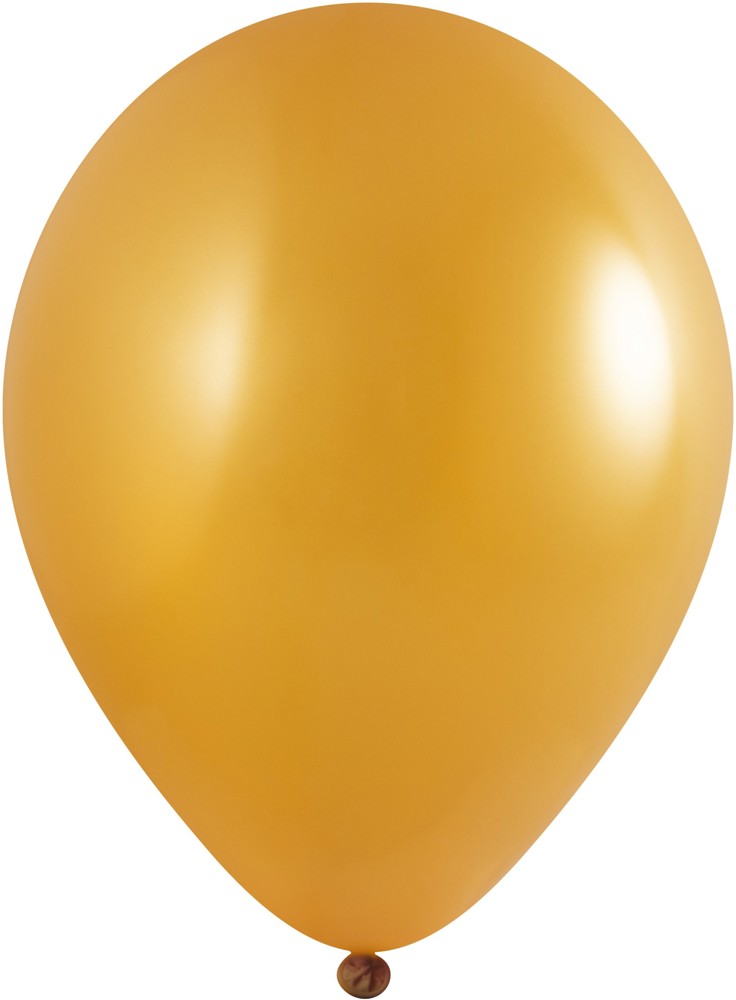 Luftballons mit Druck Qualityprint Ø 35 cm / Umfang 90-100 cm / 12 Inch, Licht blauw Metallic (2650), Metallic, 2 kleuren, 1 drukzijde - Gold Metallic (2415)