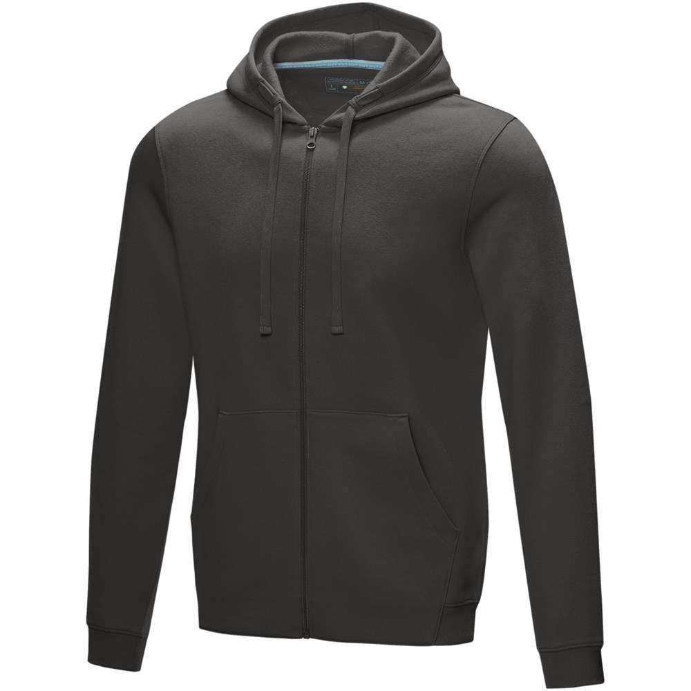 Ruby Hoodie mit durchgehendem Reißverschluss aus Bio-Material für Herren - storm grey