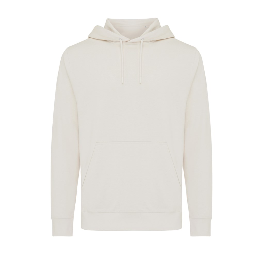 IQONIQ Rila Lightweight Hoodie aus recycelter Baumwolle - ivory white (± PMS 12-2103 TCX)