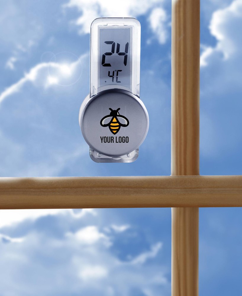 Thermometer Roxanne | Kunststoff | Saugnapf | Silber