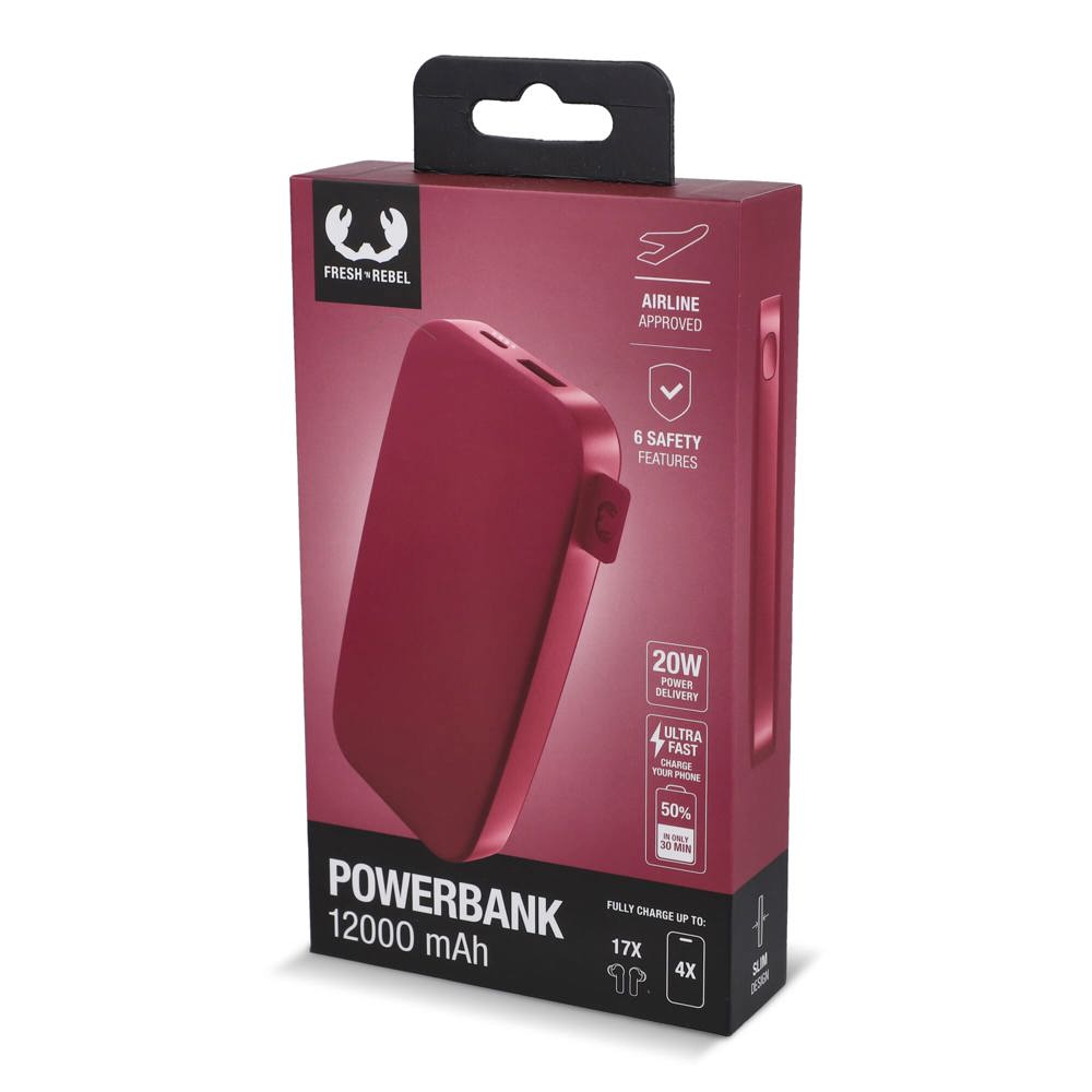 2PB12100 | Fresh 'n Rebel Powerbank 12000mAh USB-C Schnellladung 20W
