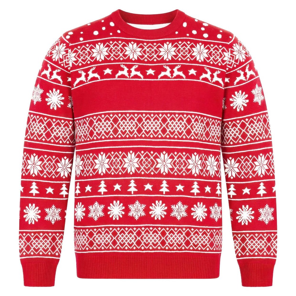 Weihnachtspullover - Rot (PMS 186C ) / Weiß