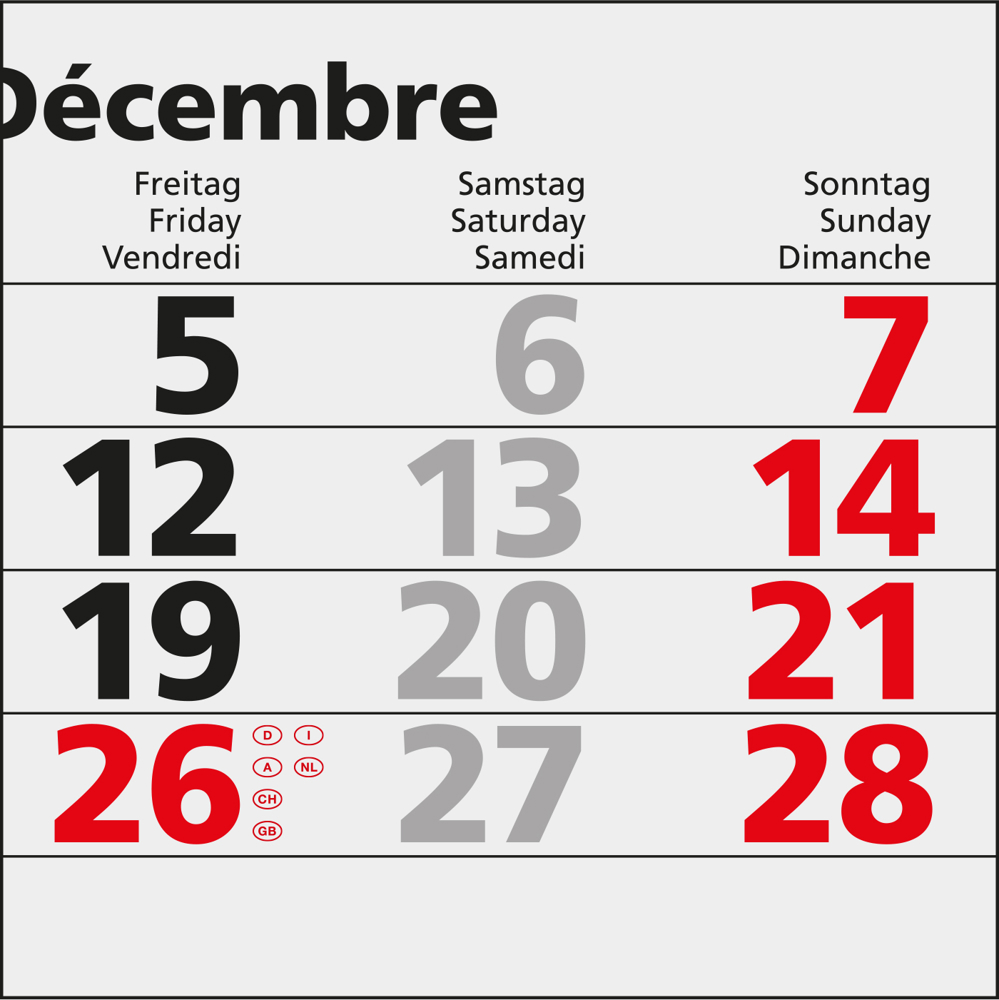 5-Monatskalender Einblatt Quintus 5 EXPRESS