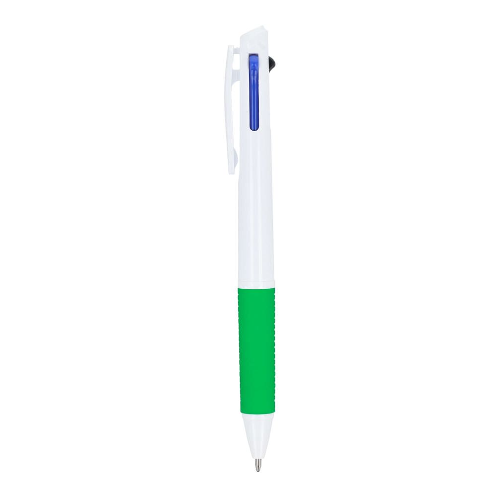 3-Farben-Stift mit Griffzone und Schlüsselband