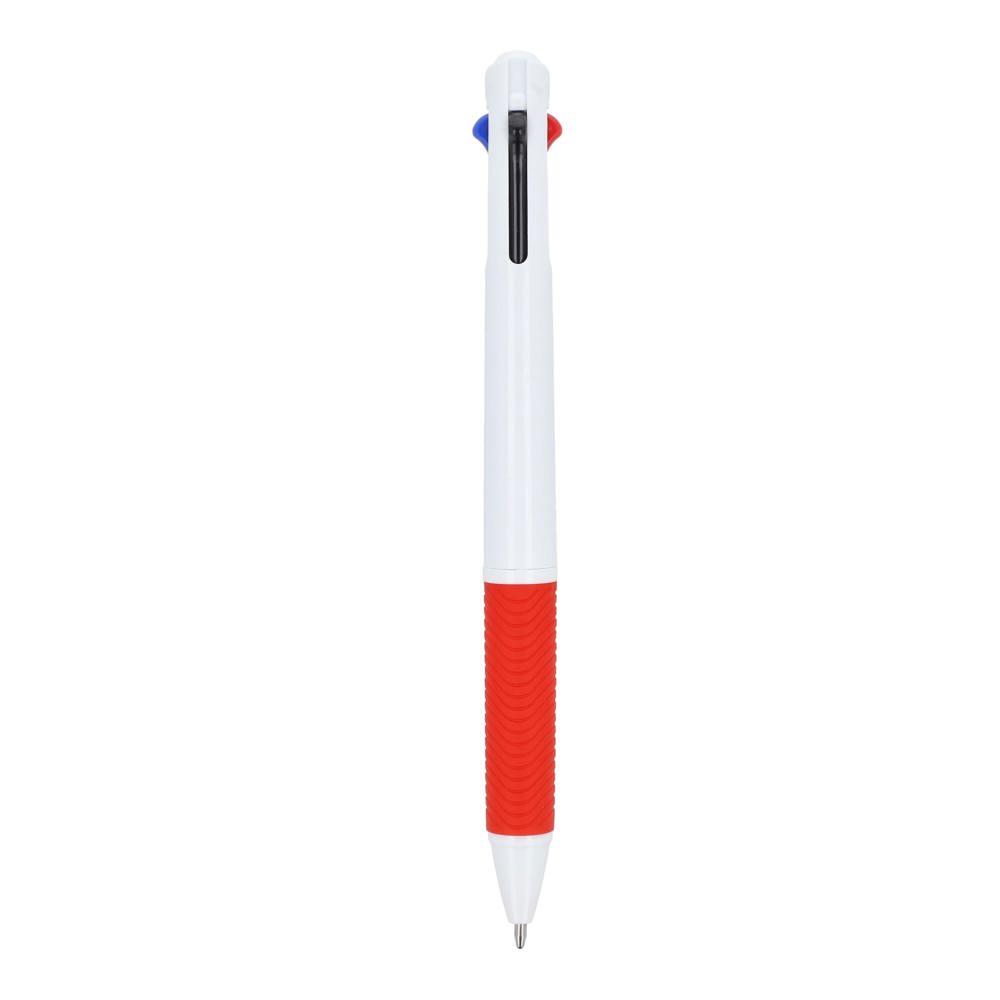 3-Farben-Stift mit Griffzone und Schlüsselband