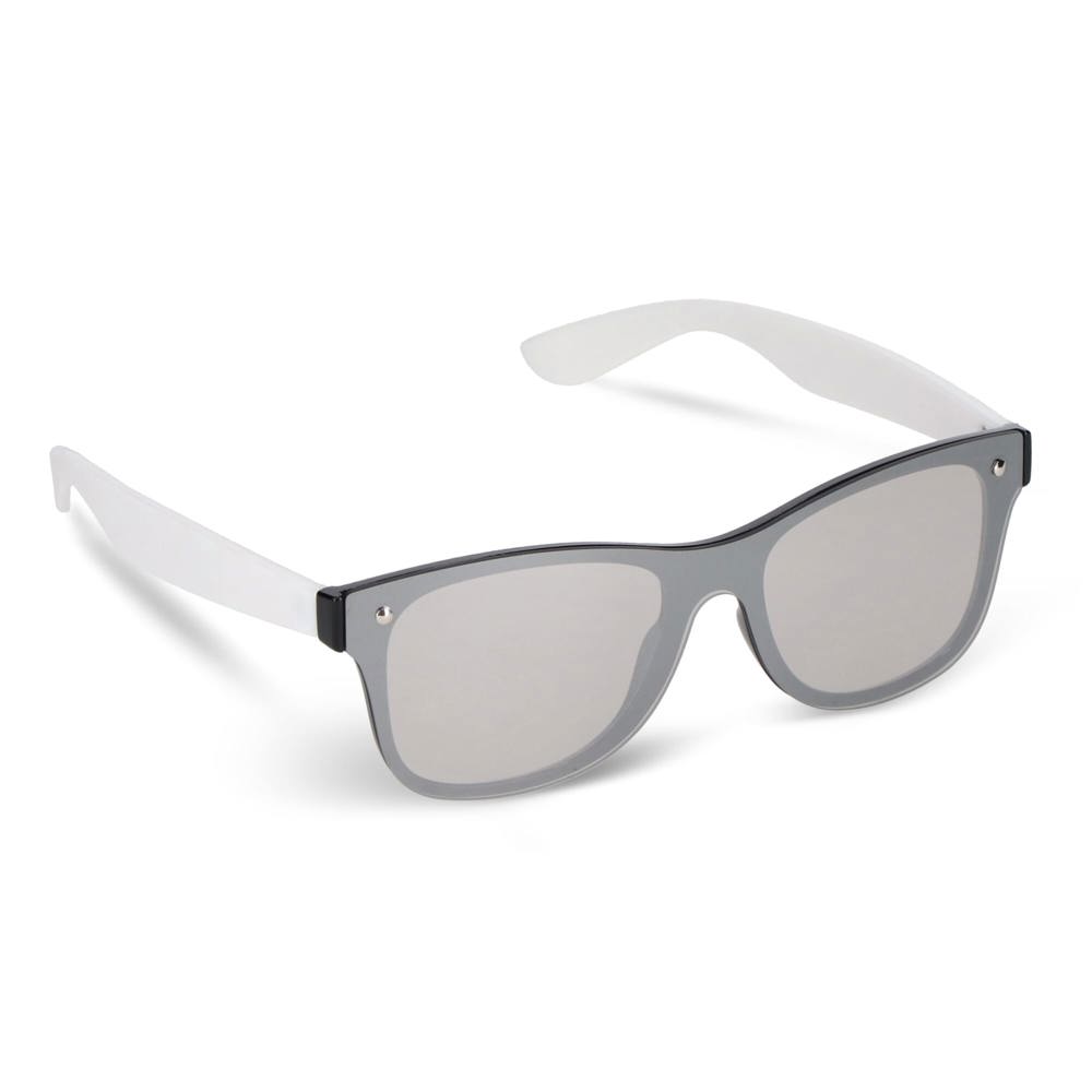 Justin R-PC Sonnenbrille mit verspiegelten Uni-Gläsern UV400 - weiss