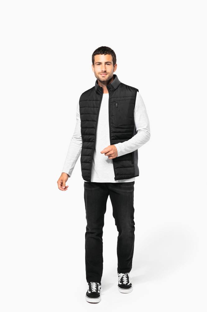 K6170 - Bodywarmer aus zwei Materialien für Herren