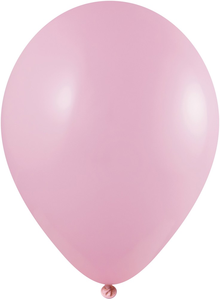 Luftballons mit Druck Qualityprint Ø 35 cm / Umfang 90-100 cm / 12 Inch, Licht blauw Metallic (2650), Metallic, 2 kleuren, 1 drukzijde - Rosa (1131)