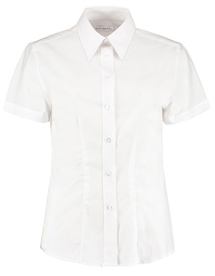 Kustom Kit - Women´s Tailored Fit Workwear Oxford Shirt Short Sleeve - White