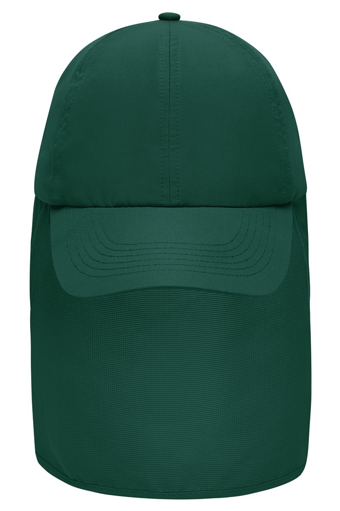 6 Panel Cap with Neck Guard - Dark-green (ca. Pantone 343C)