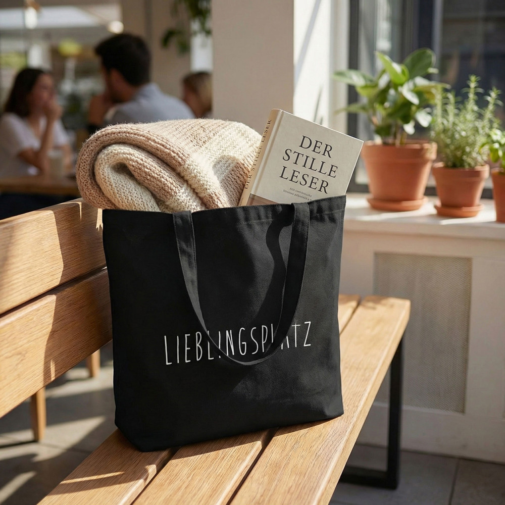 CADAQUES – Baumwolltasche mit Bodenfalte und langen Henkeln