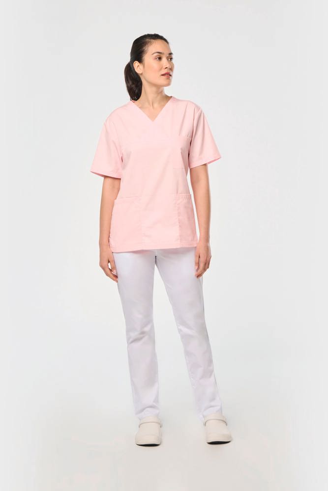 WK507C - Kurzärmlige Unisex-Tunika aus Baumwollpolyester