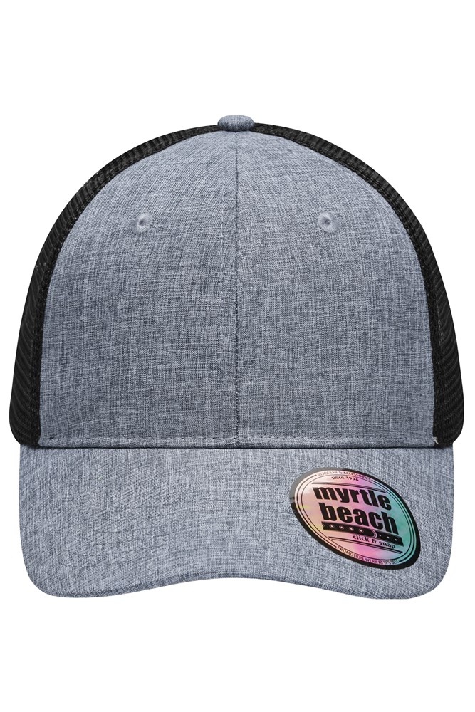 6 Panel Mesh Cap Melange - Grey-melange/black (ca. Pantone 424C
blackC)