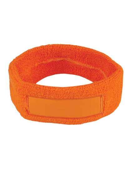L-merch - Kopfschweißband mit Label - orange