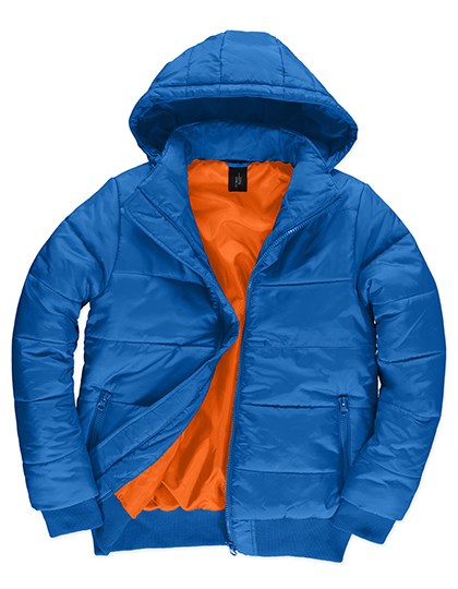 B&C COLLECTION - Men´s Jacket Superhood - Royal Blue, Neon Orange