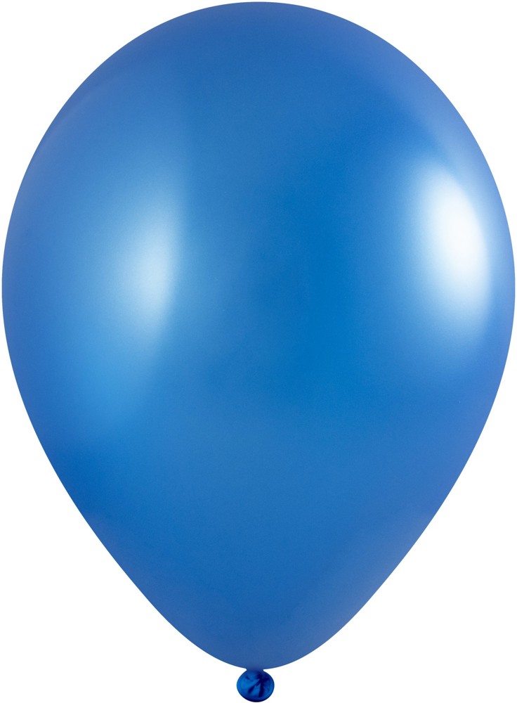 Luftballons mit Druck Qualityprint Ø 35 cm / Umfang 90-100 cm / 12 Inch, Licht blauw Metallic (2650), Metallic, 2 kleuren, 1 drukzijde - Dunkelblau Metallic (2450)