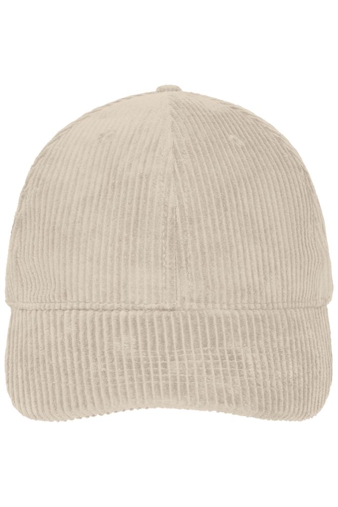 6 Panel Corduroy Cap Organic Cotton - Sandstone (ca. Pantone 406 C)