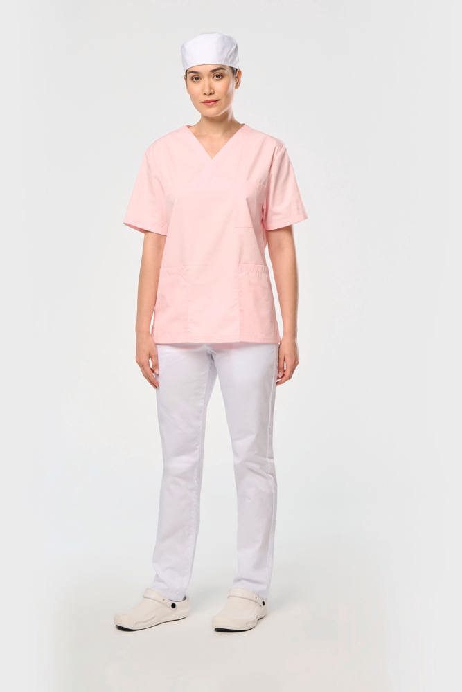 WK507C - Kurzärmlige Unisex-Tunika aus Baumwollpolyester