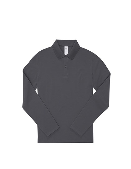 B&C BE INSPIRED - My Polo 210 Long Sleeve /Women - Dark Grey (Solid)