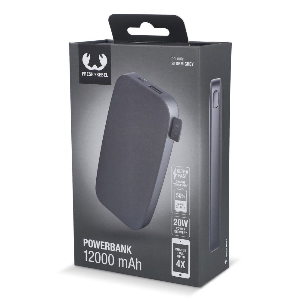 2PB12100 | Fresh 'n Rebel Powerbank 12000mAh USB-C Schnellladung 20W