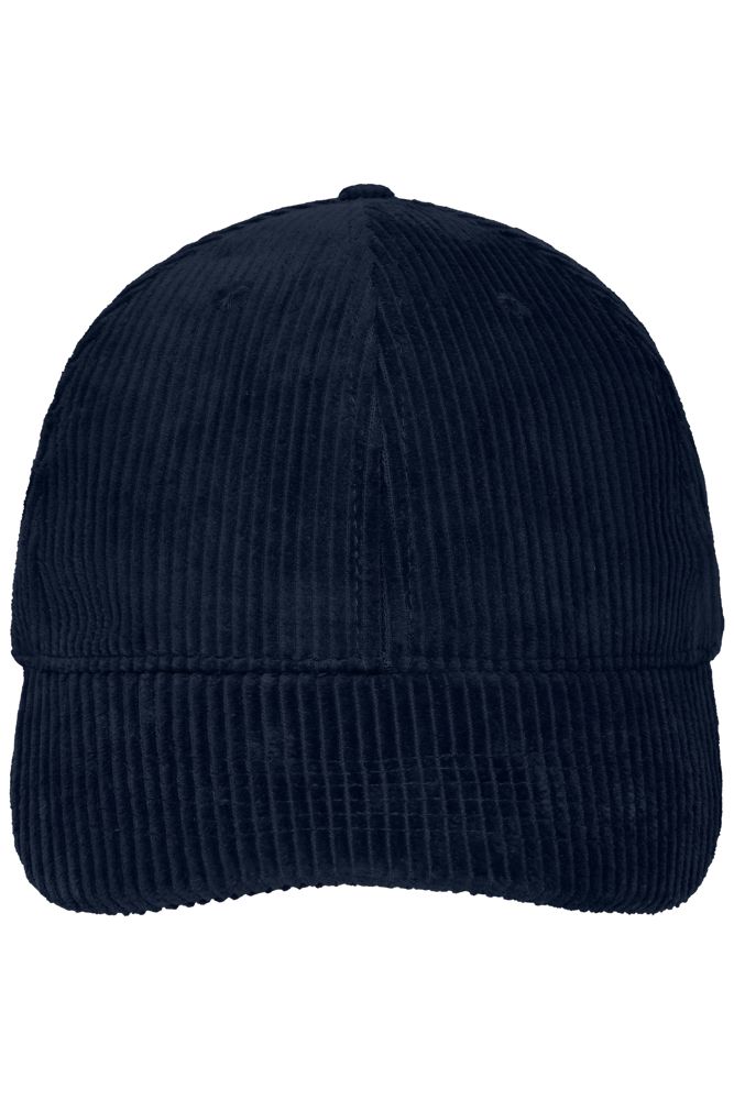 6 Panel Corduroy Cap Organic Cotton - Navy (ca. Pantone 296C)