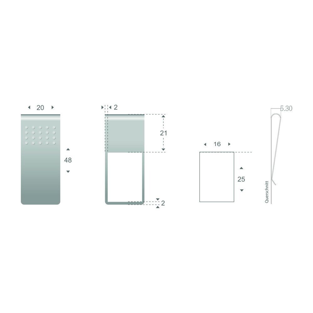 ROMINOX® Mehrweg-Büroklammer Straight Clip XL mit Noppen, idealer Mailingartikel für Dokumente, bis zu 35 Seiten Klemmkraft
