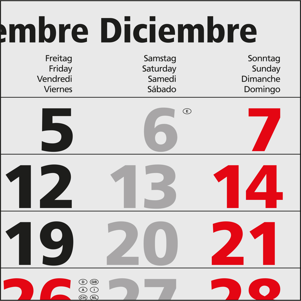 4-Monatskalender Mehrblock Quadro Wire-O 4