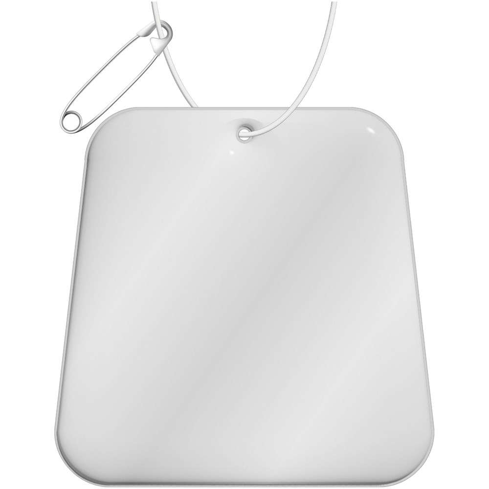 RFX™ H-09 Trapezförmiger reflektierender TPU-Anhänger - weiss