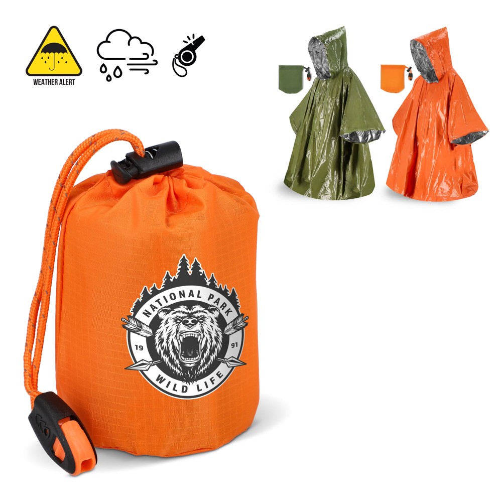 2-in-1-Thermoponcho für Outdoor Notfälle
